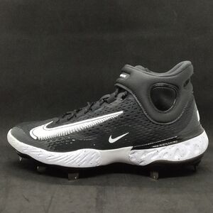 Nike Huarache Elite 4 Mid "Black White" Metal Cleat Baseball Sneaker Sz 9